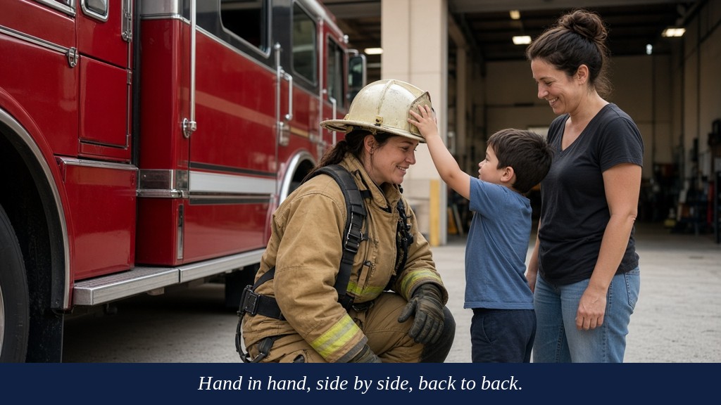 Firefighter and the Helmet