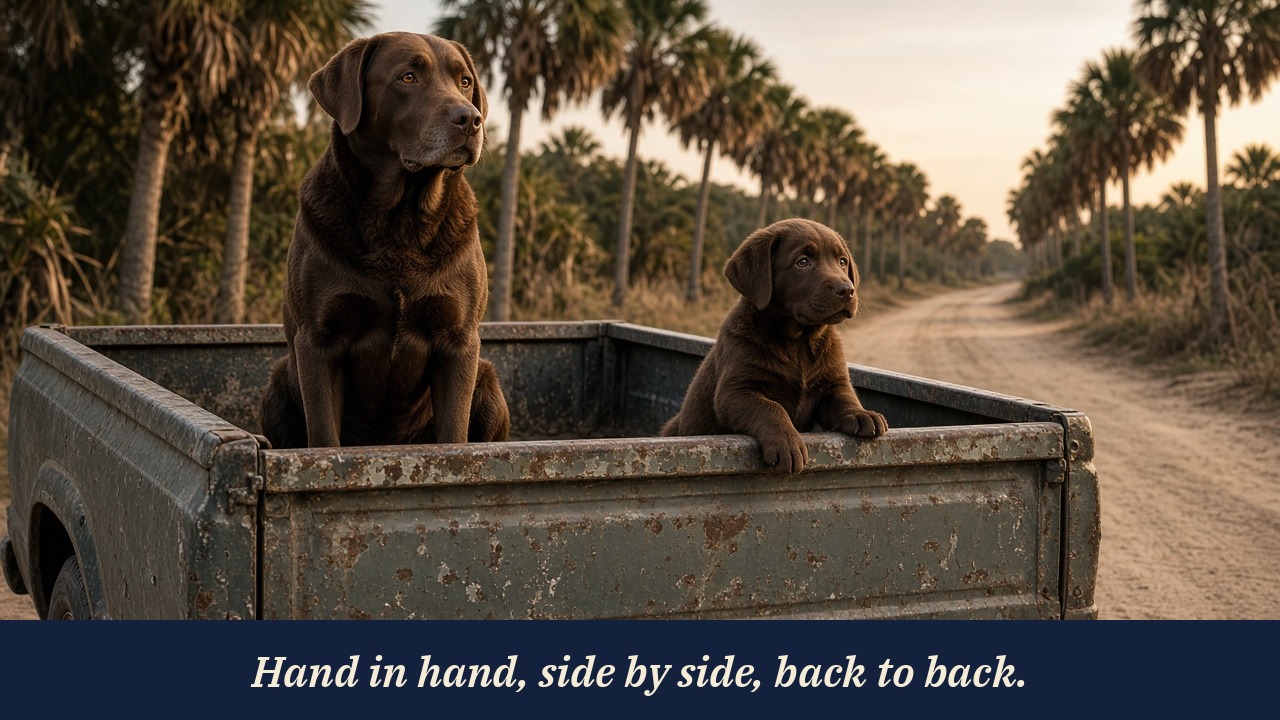 Lab, Truck Bed Buddies